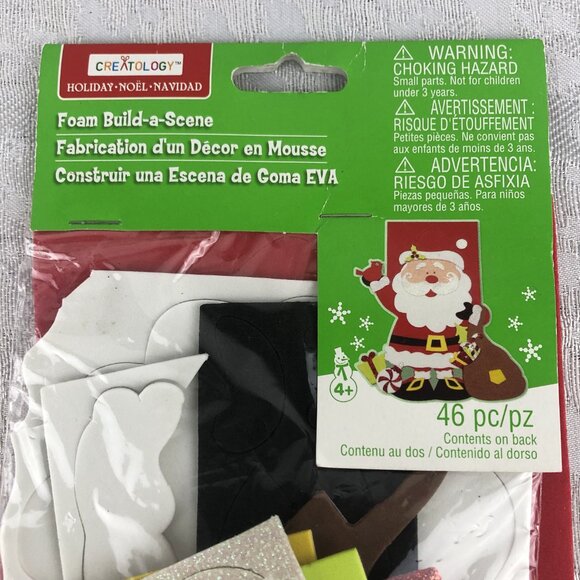 Bucilla Let It Snow Cross Stitch Ornament Kit & Creatology Santa Foam Craft NWT - Picture 11 of 13